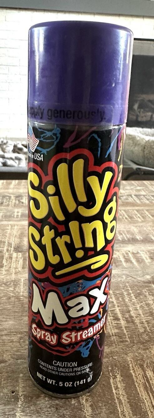 NEW Original Silly String Purple Spray Streamer SEALED 5oz Can Made in USA